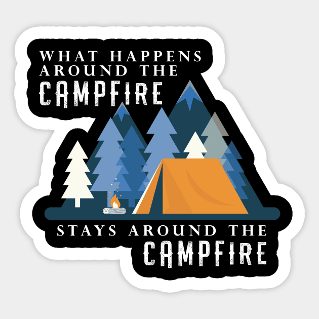 Vacation Camping Campfire Sticker by TriHarder12